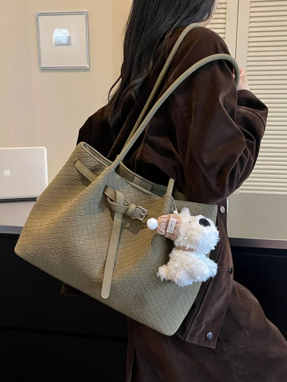 Woven Texture Shoulder Bag