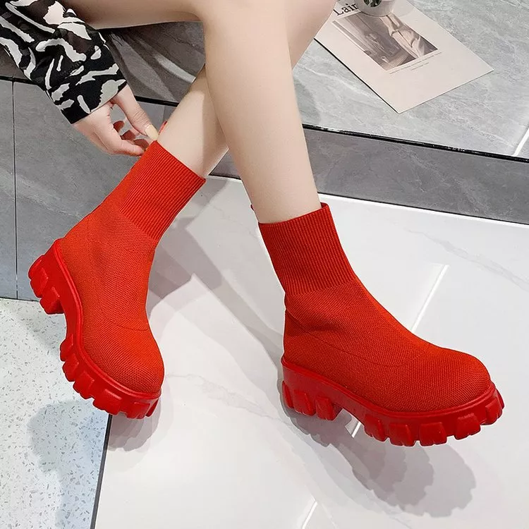 Round Toe Block Heels Boots, image 19