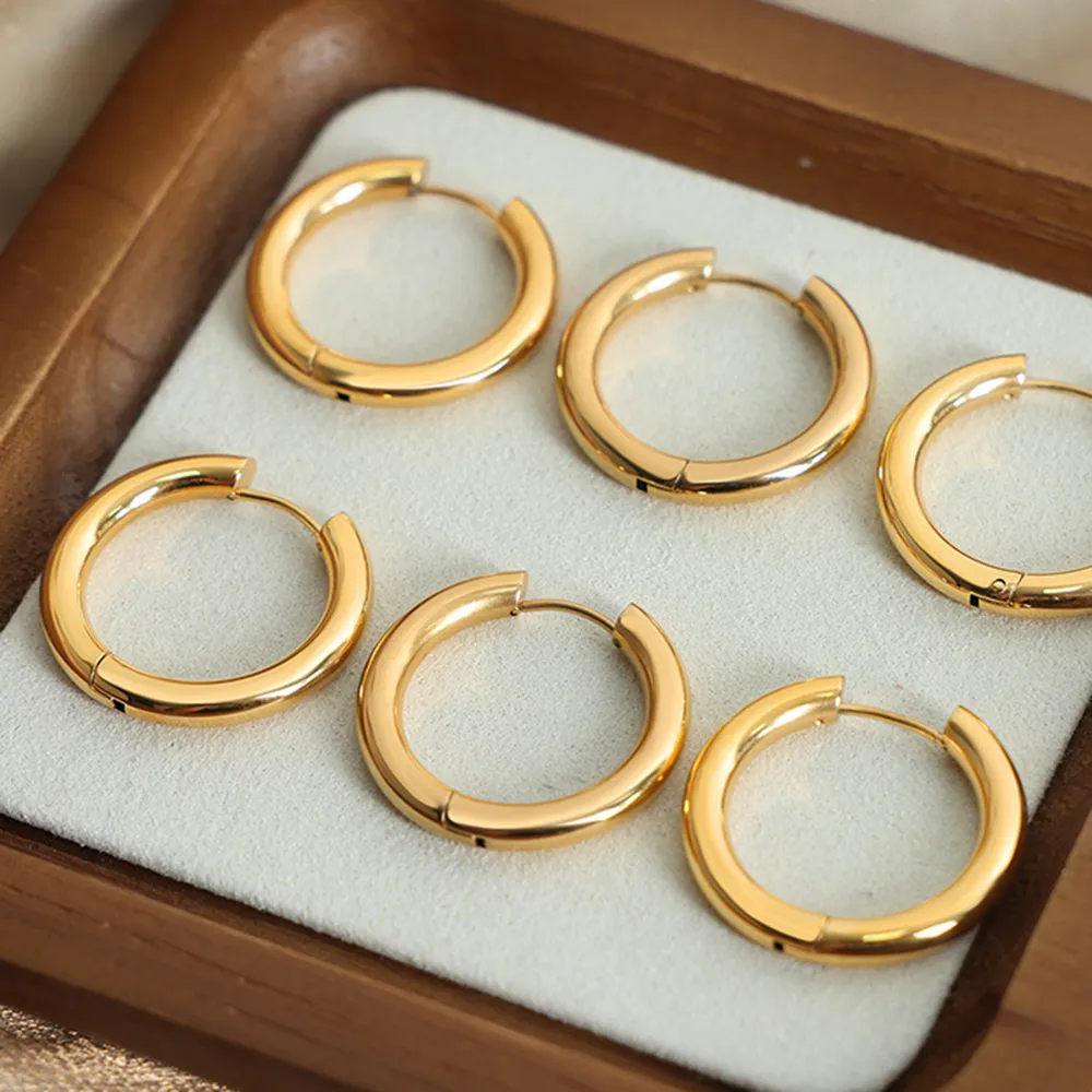 18K Gold-Plated Huggie Earrings, image 6