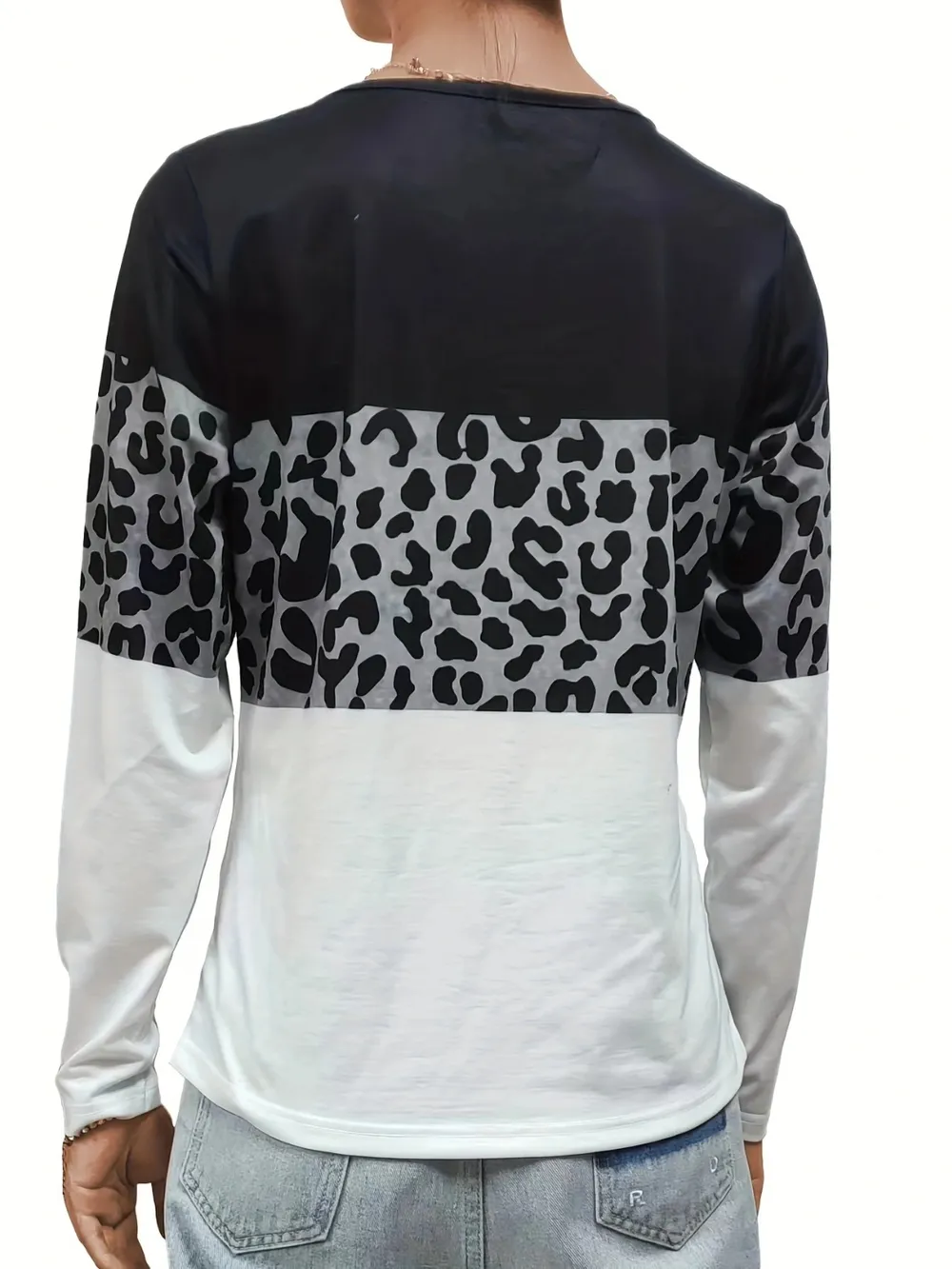 Crisscross Color Block Long Sleeve T-Shirt, image 8