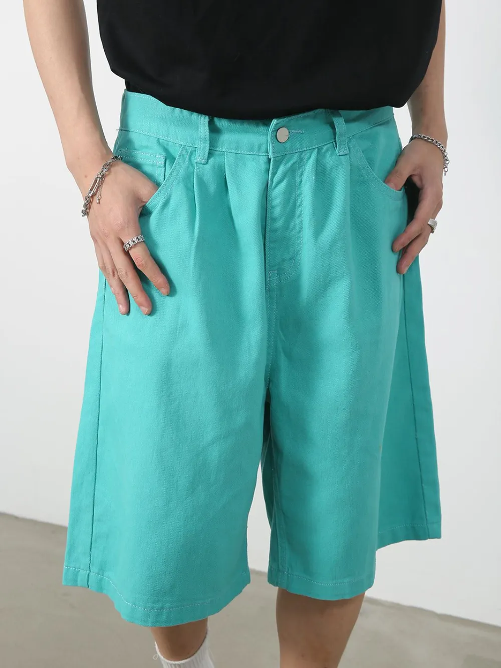 Mid Rise Denim Shorts, image 2