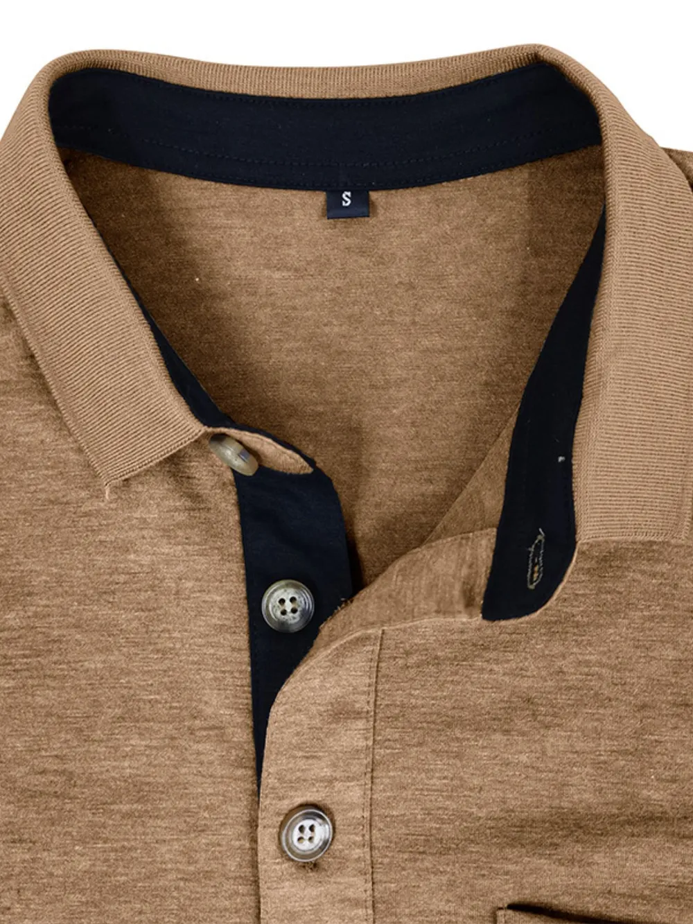 Men's Full Size Classic Heathered Pocket Polo Shirt Plus Size, image 5