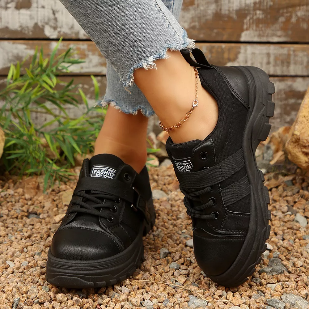 Lace Up Platform Casual Sneakers, image 5