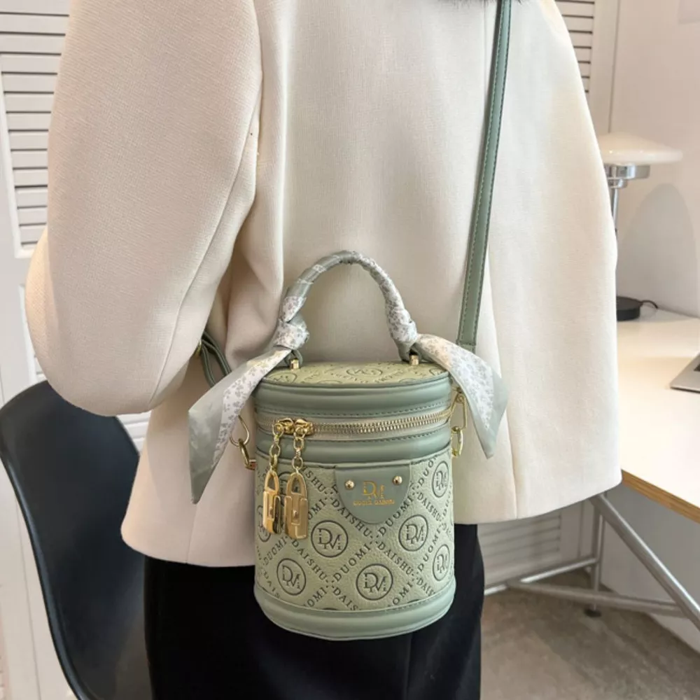 Letter Adjustable Strap Bucket Bag, image 7