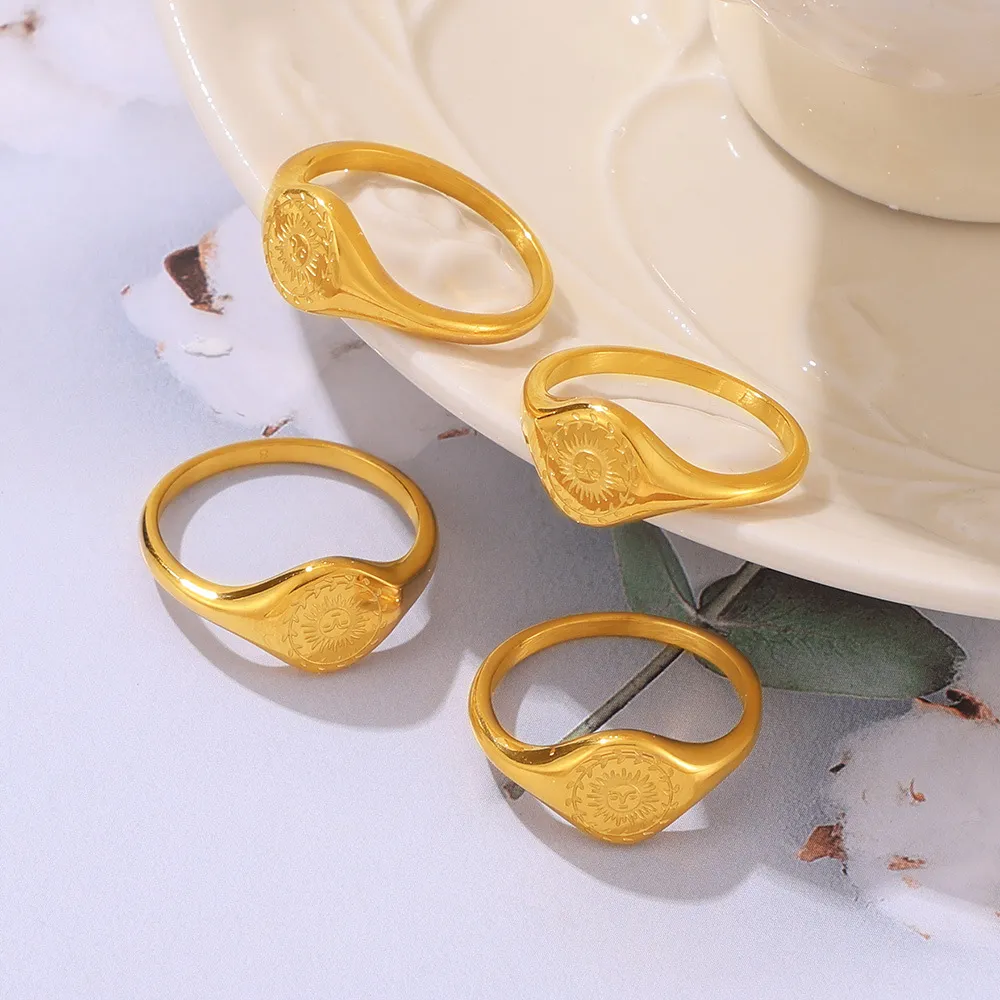 18K Gold-Plated Sun Ring, image 3