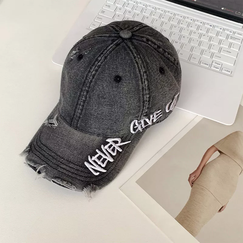 Distressed Embroidered Baseball Cap, image 6