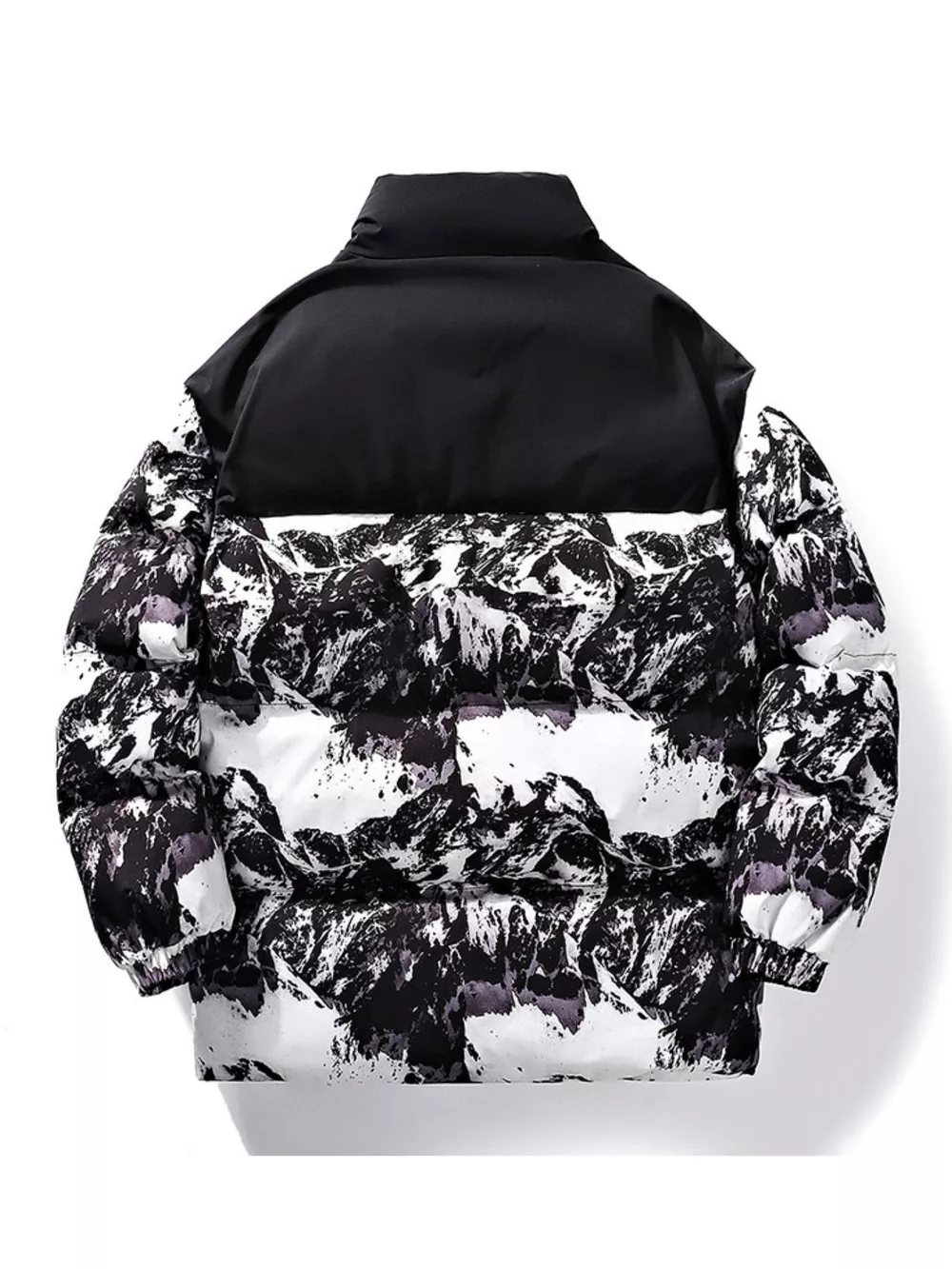 Men's Full Size Printed Padded Winter Coat Plus Size, image 4