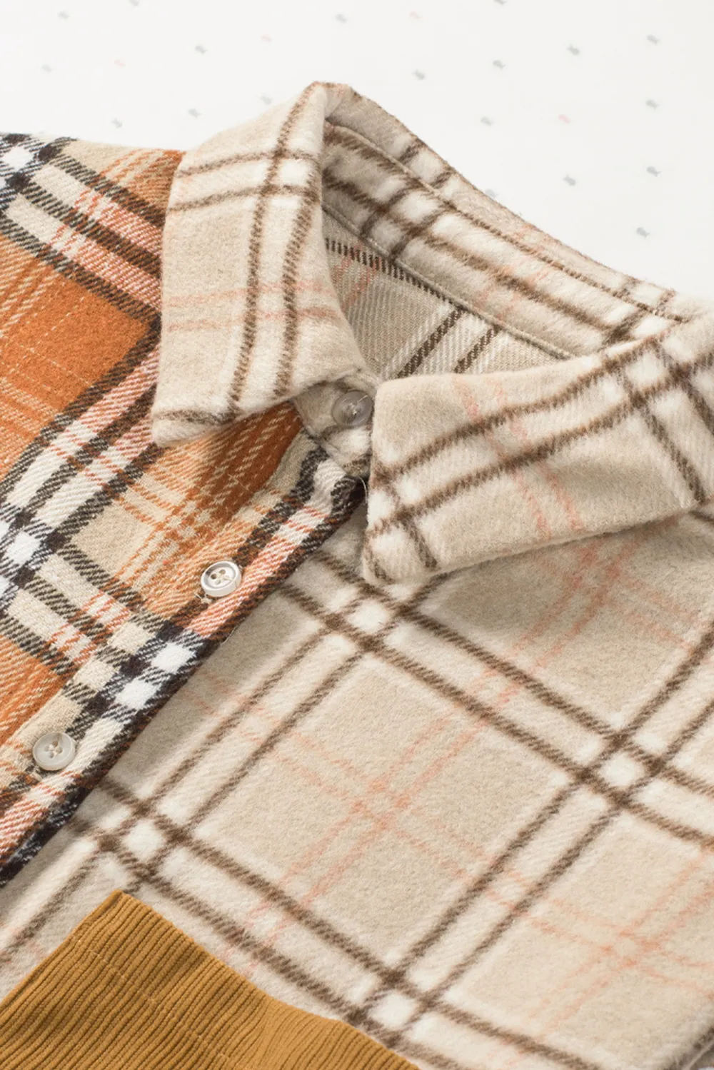 Plaid Button Up Long Sleeve Shacket, image 10