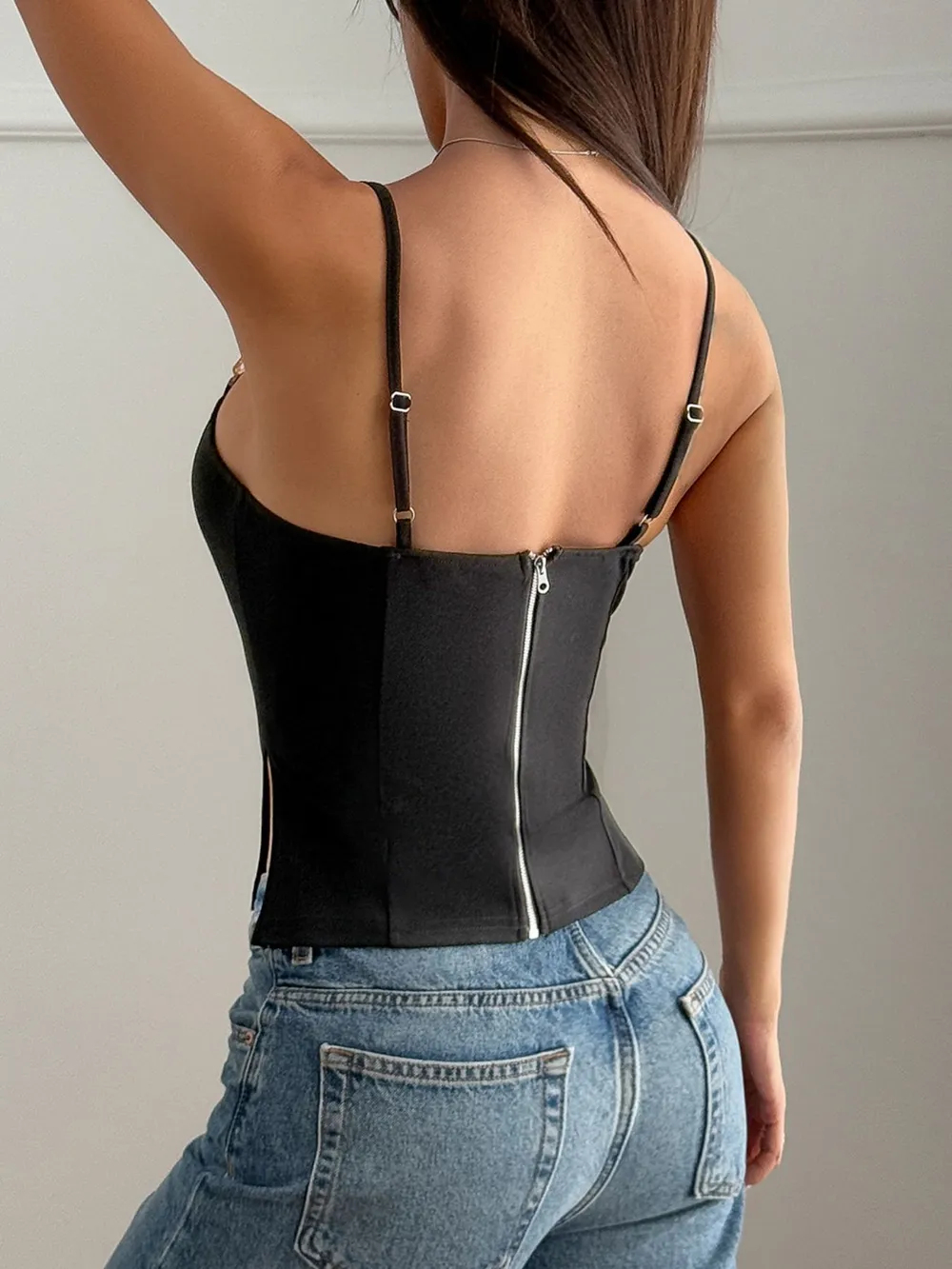 Side Slit Square Neck Cami, image 5