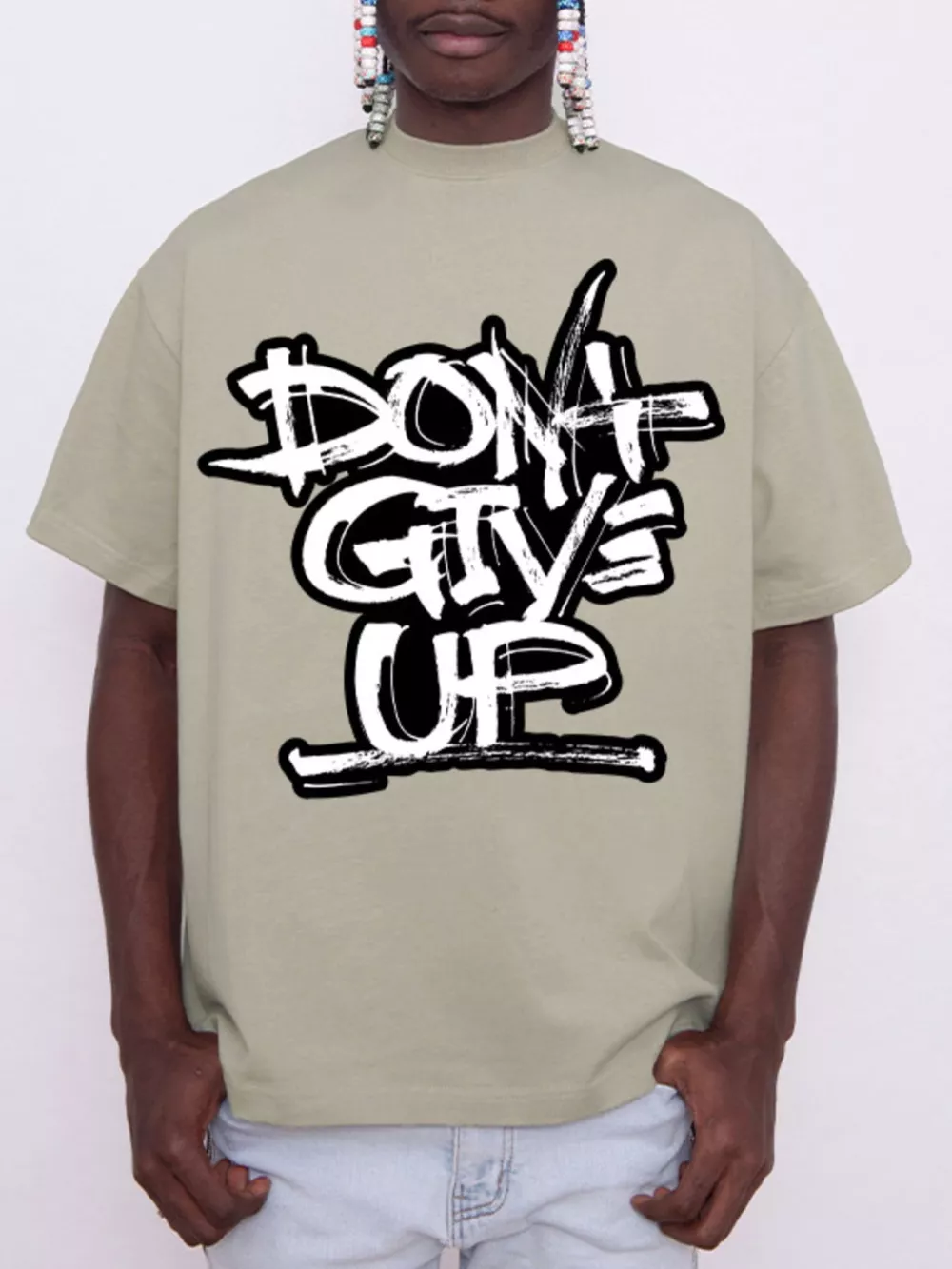 Men's Letter Graphic Crew Neck T-Shirt, image 5