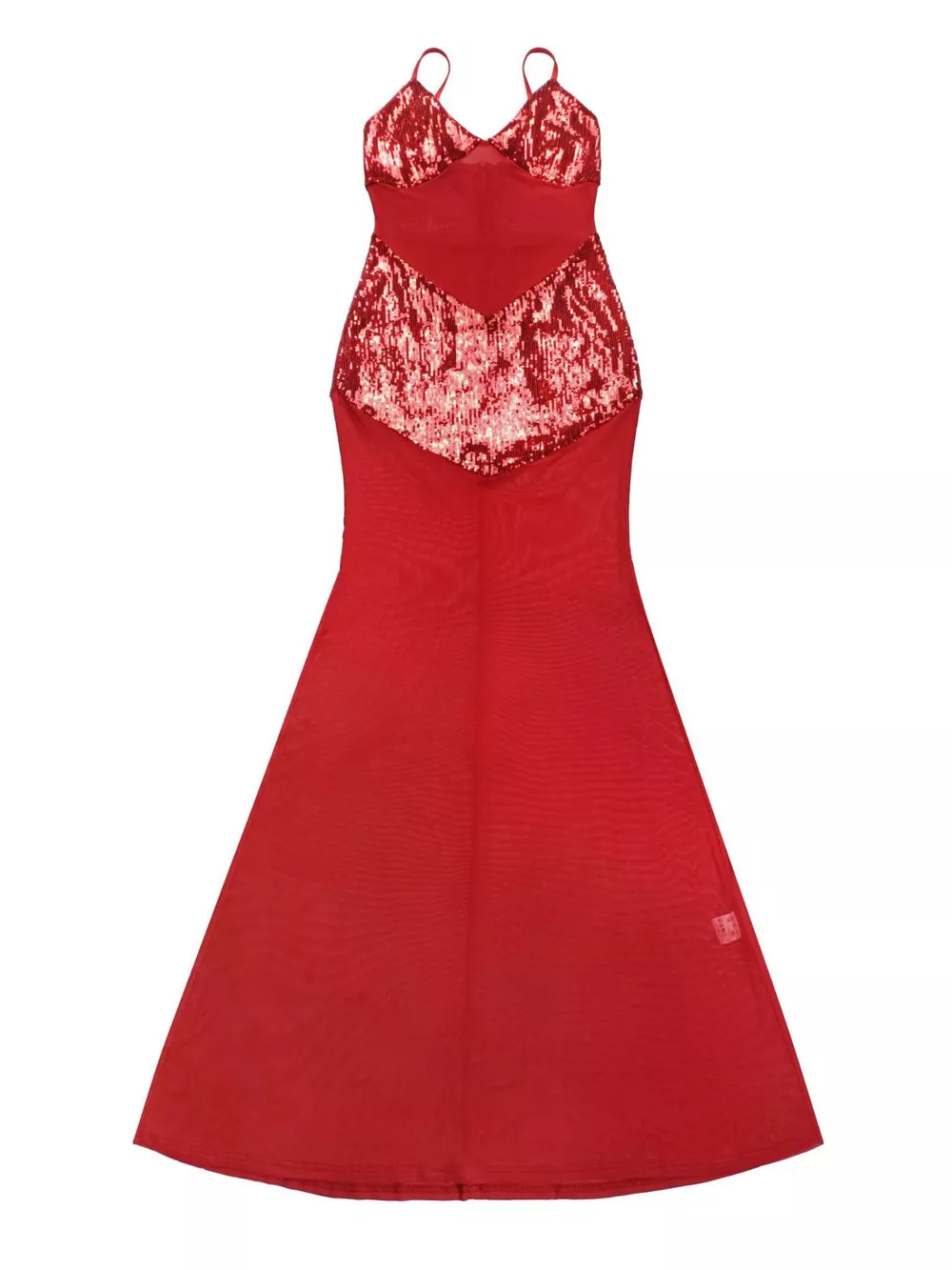 Sequin V-Neck Sheer Mesh Maxi Dress, image 11