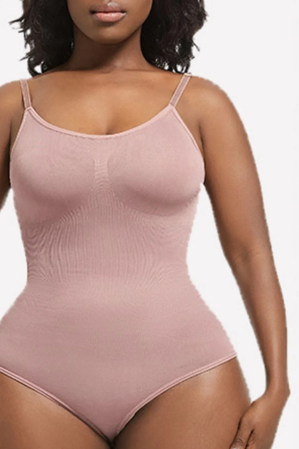 Full Size Scoop Neck Spaghetti Strap Shaping Bodysuit Plus Size
