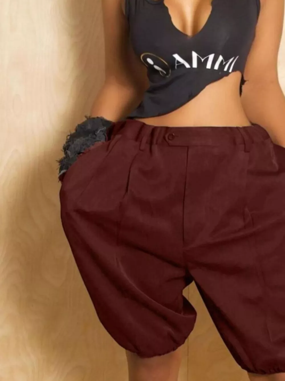 Pleated Detail High Waist Shorts, image 10