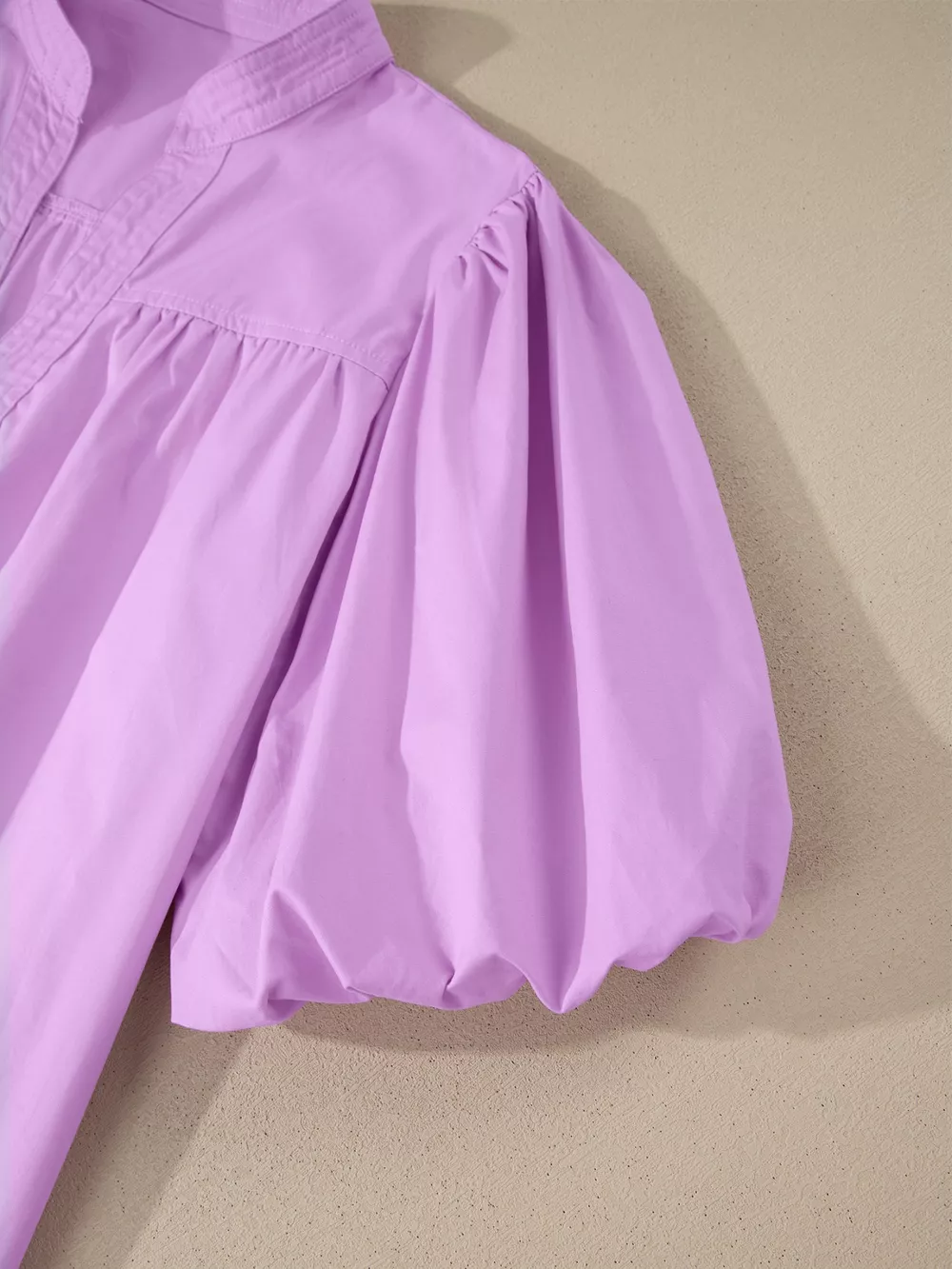 Notched Puff Sleeve Blouse, image 10