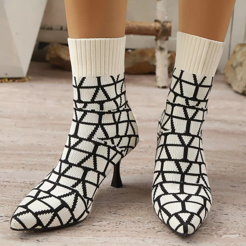 Point Toe Flared Heel Boots, image 8