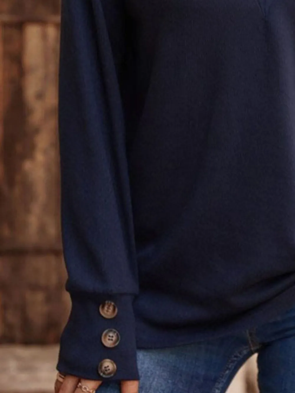 V-Neck Long Sleeve T-Shirt, image 14