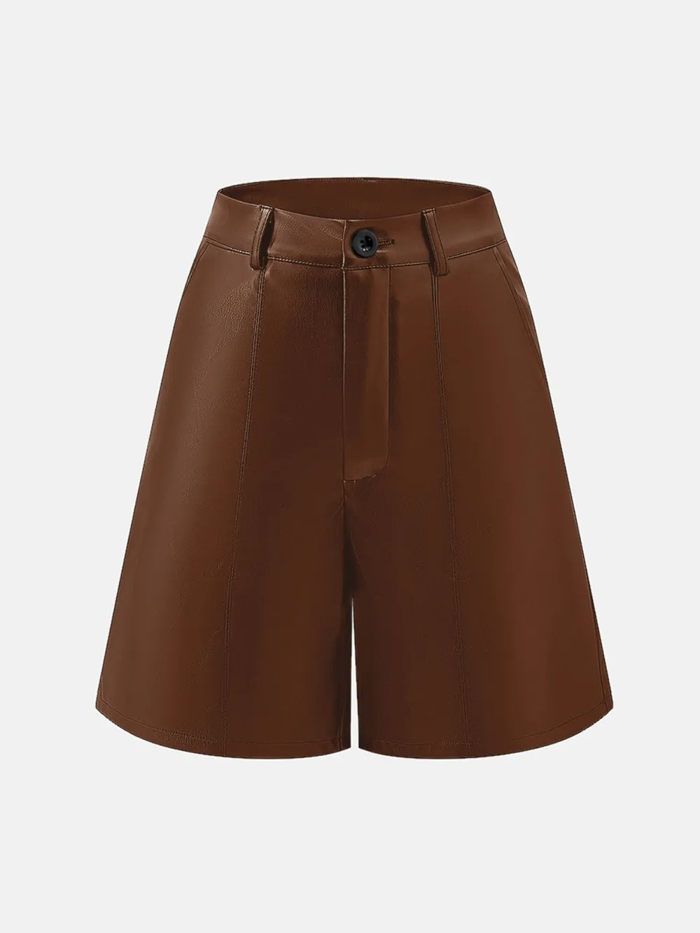 PU Leather High Rise Shorts, image 9