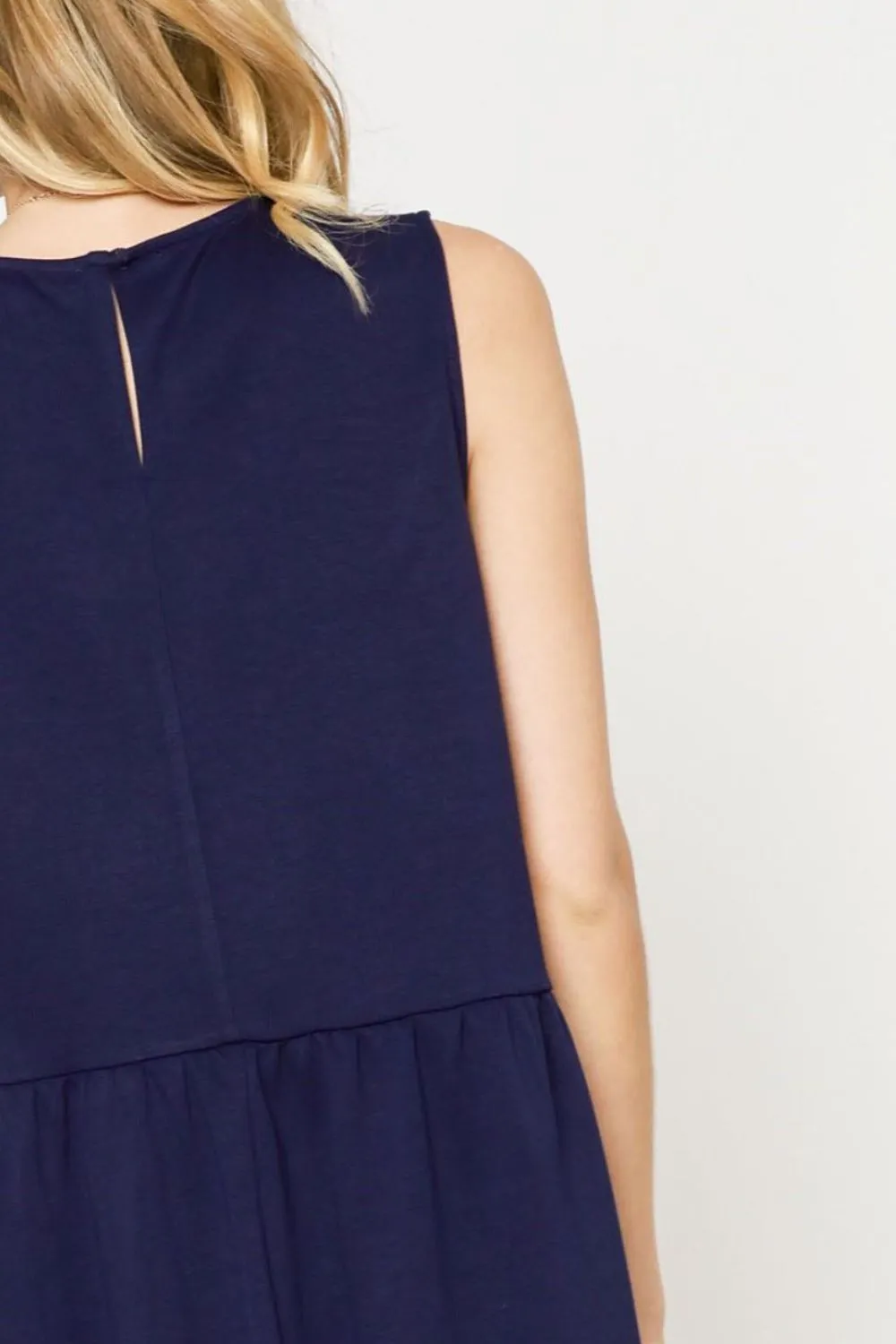 Round Neck Sleeveless Tank Dress with Pockets, image 3