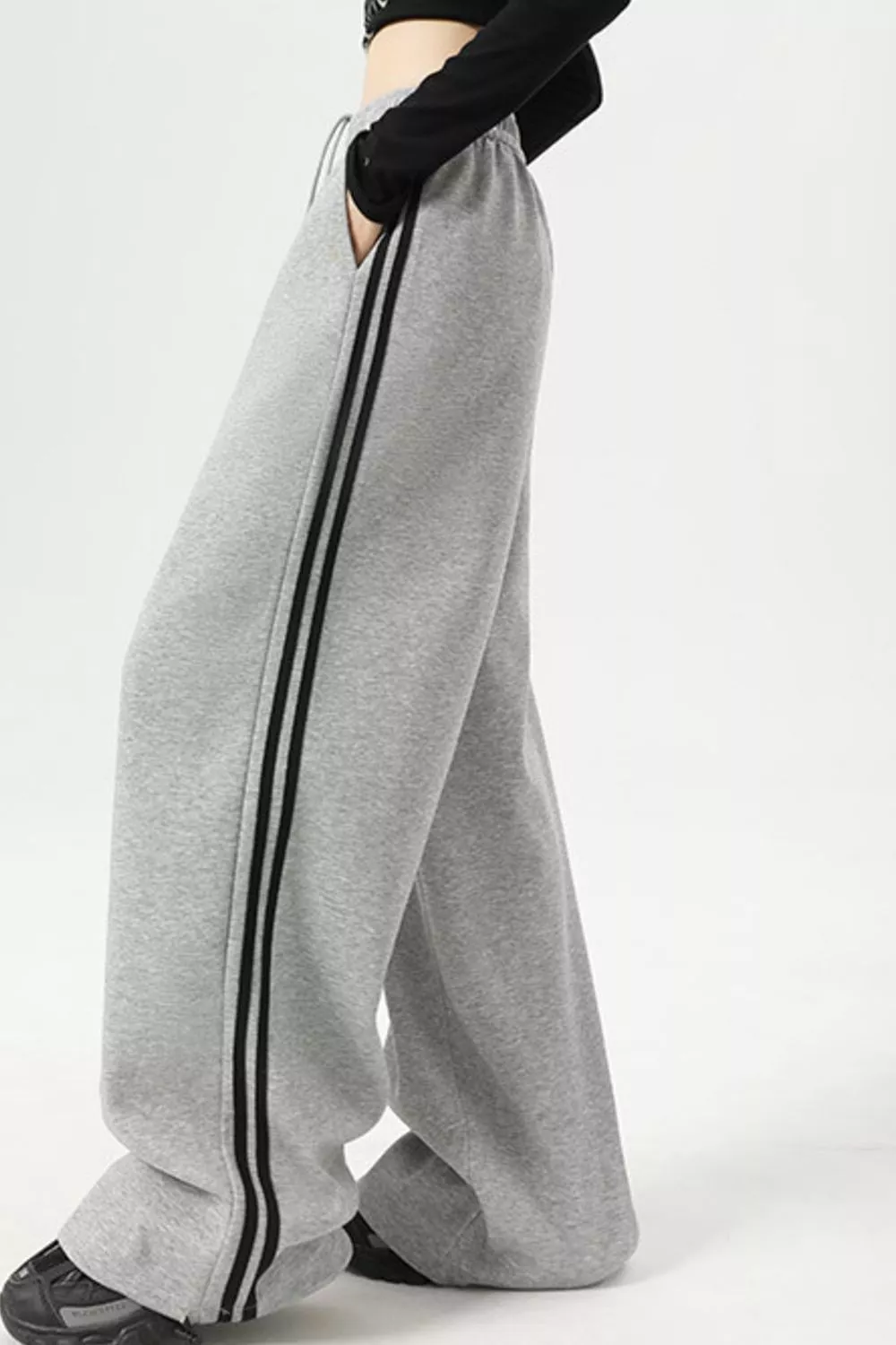 Wide Leg Side Striped Pants, image 4