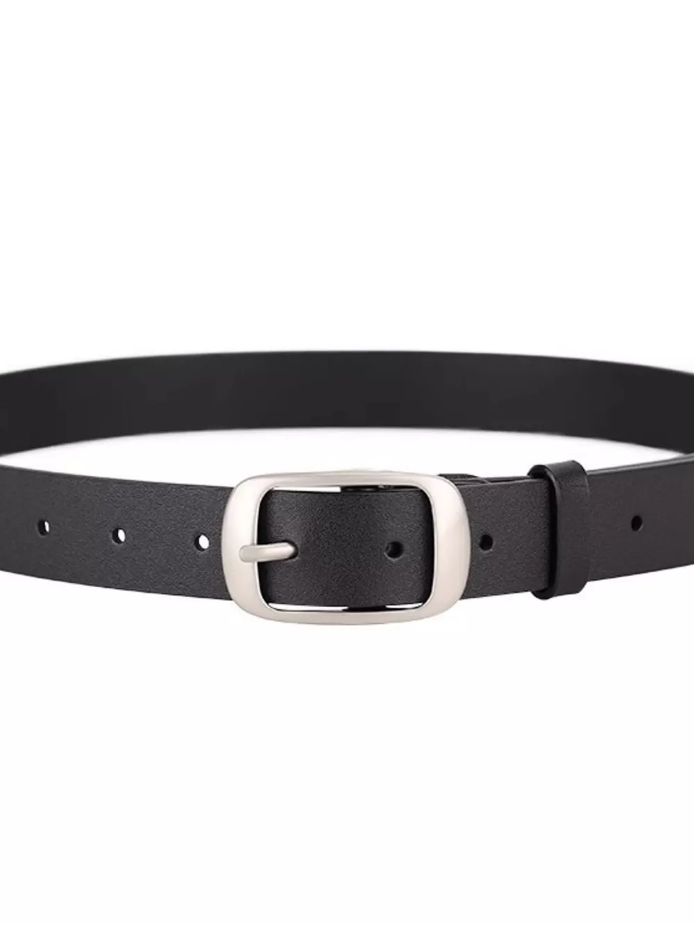 Leather Belt with Silver Buckle, image 11
