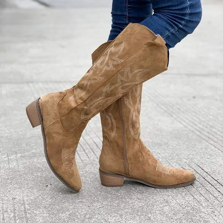 Point Toe Block Heels Boots, image 9