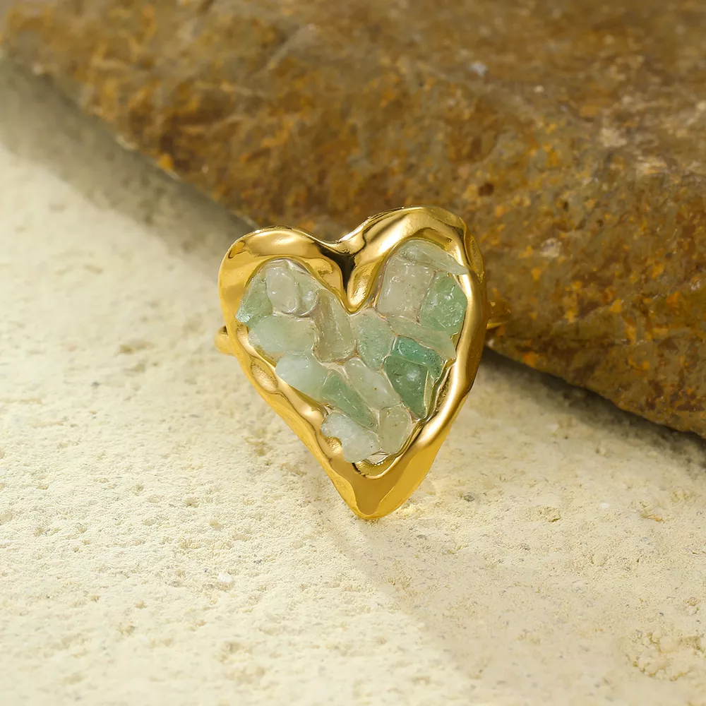 18K Gold-Plated Heart-Shaped Ring, image 5