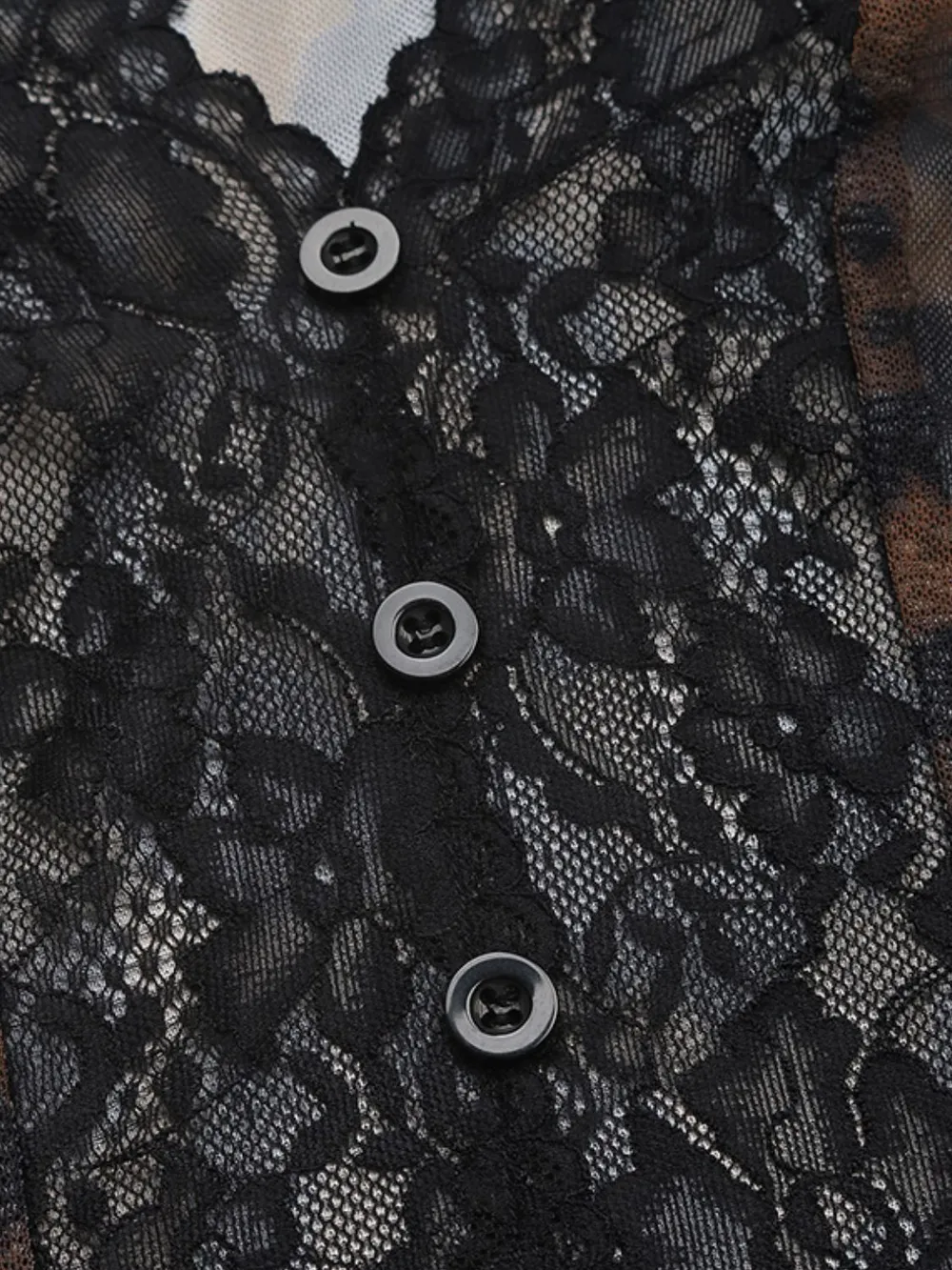 Leopard V-Neck Lace Bodysuit, image 7