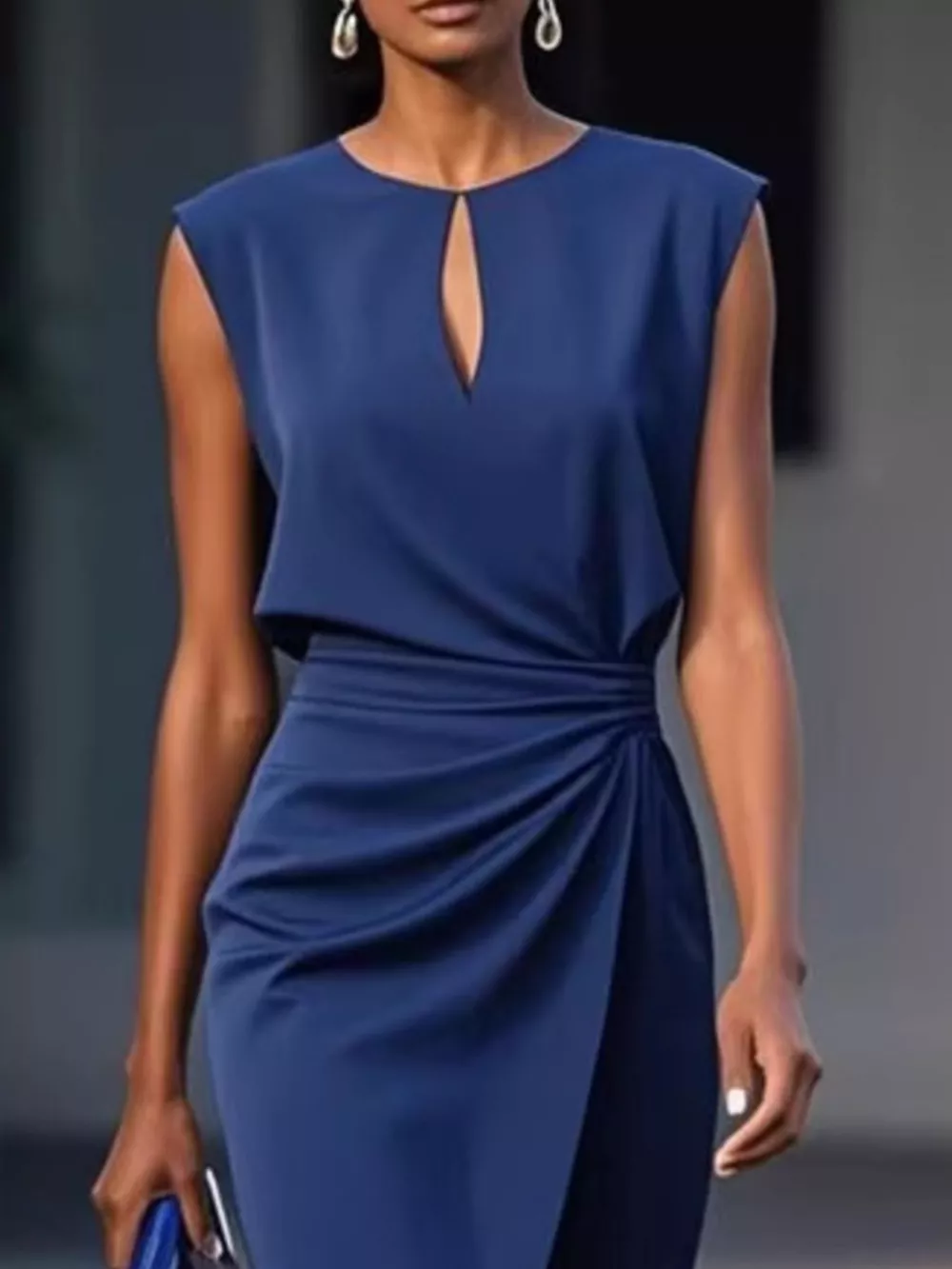 Ruched Waist Sleeveless Dress, image 6