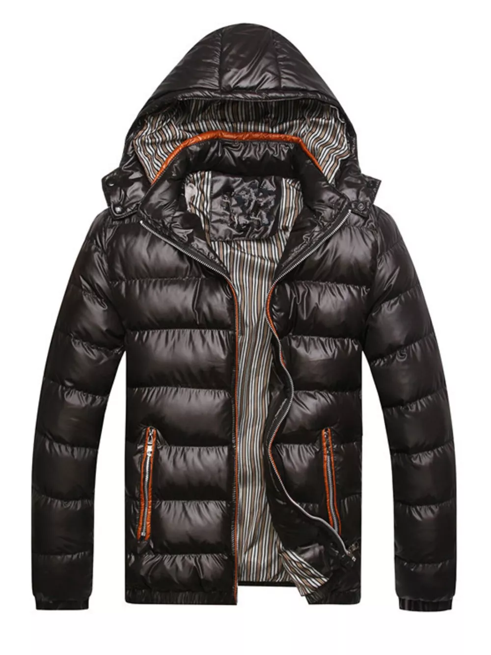 Men's Plus Size Lightweight Hooded Puffer Jacket, image 6