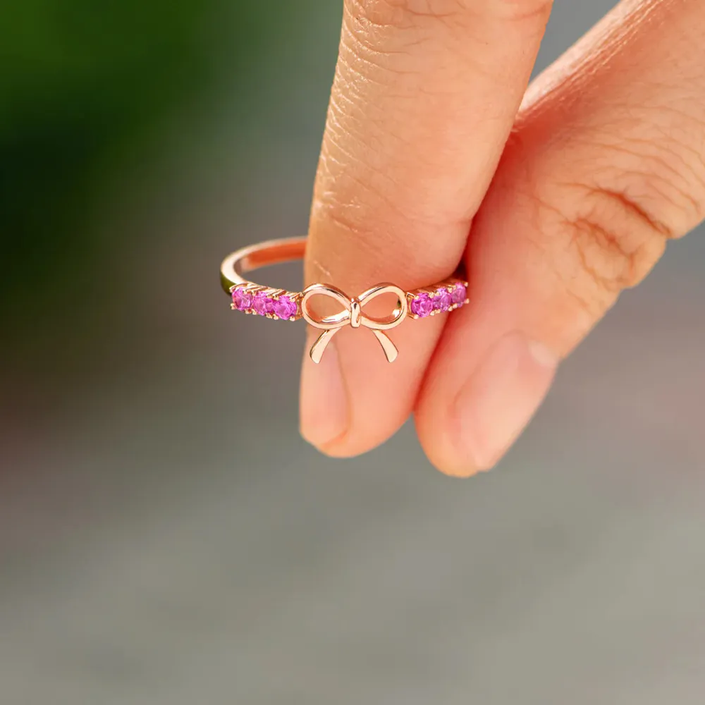 925 Sterling Silver Bow Ring, image 6