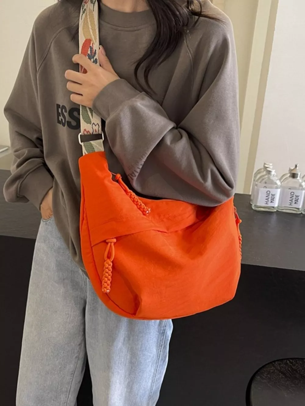 Adjustable Wide Strap Crossbody Bag, image 8