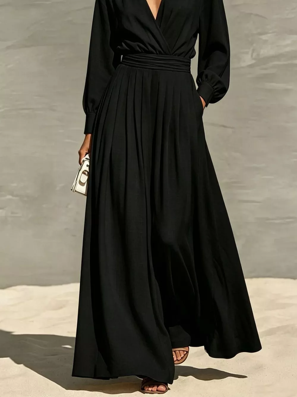 Long Sleeve Wide-Leg Jumpsuit, image 12