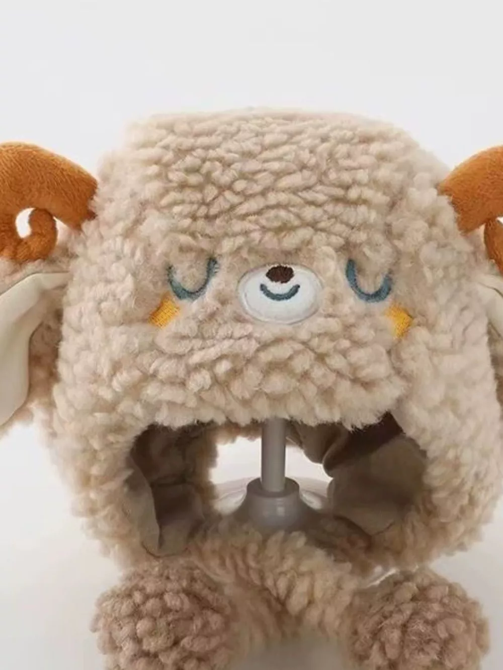 Children's Cute Lamb Plush Hat, image 3