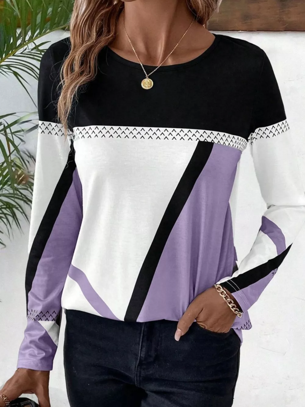 Color Block Long Sleeve T-Shirt, image 16