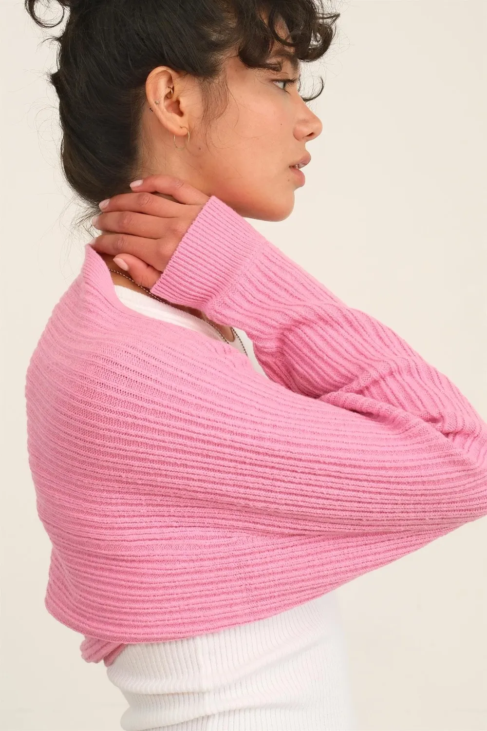 Ribbed Knit Bolero Cardigan, image 5