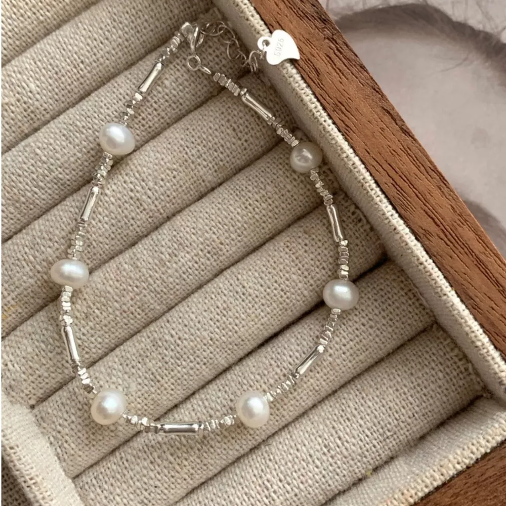 925 Sterling Silver Pearl Bracelet, image 6