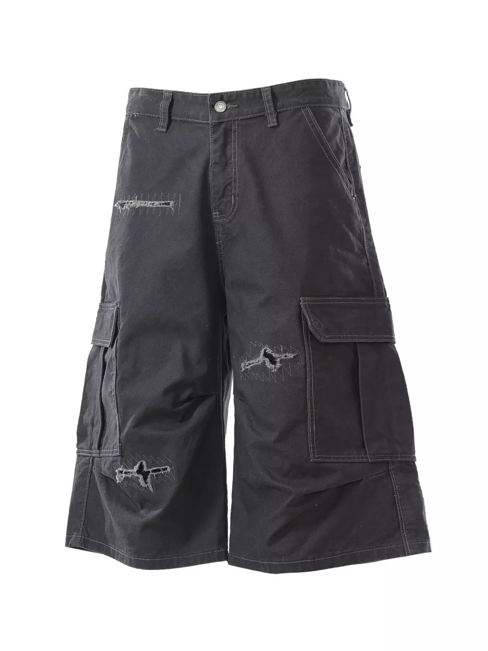 Men's Distressed Cargo Capris, image 5