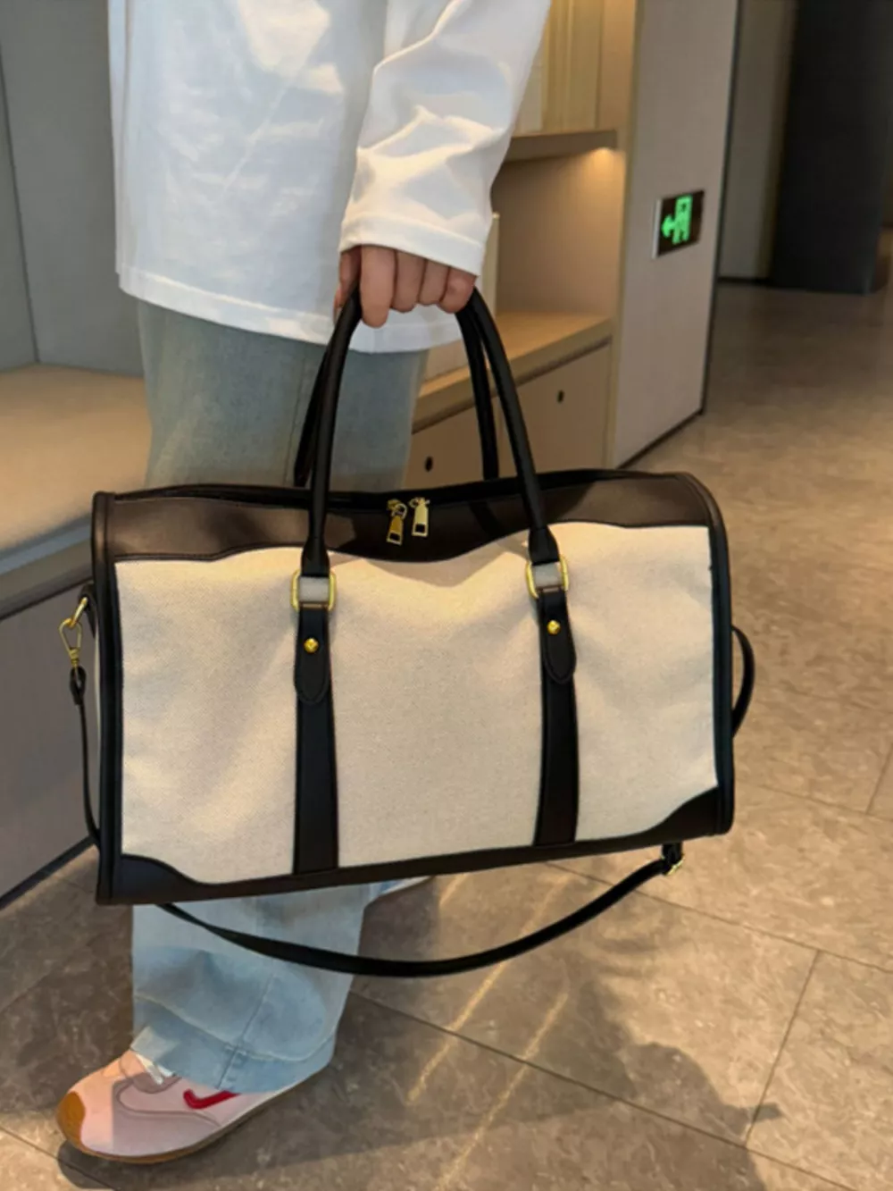 Two-Tone Travel Bag