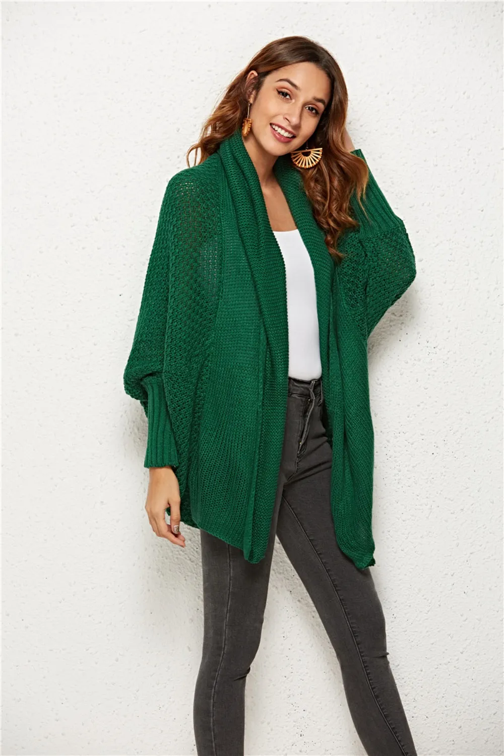 Open Front Batwing Sleeve Cardigan, image 12