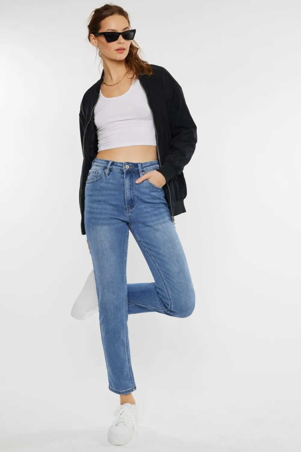Full Size Cat's Whiskers High Waist Jeans, image 12
