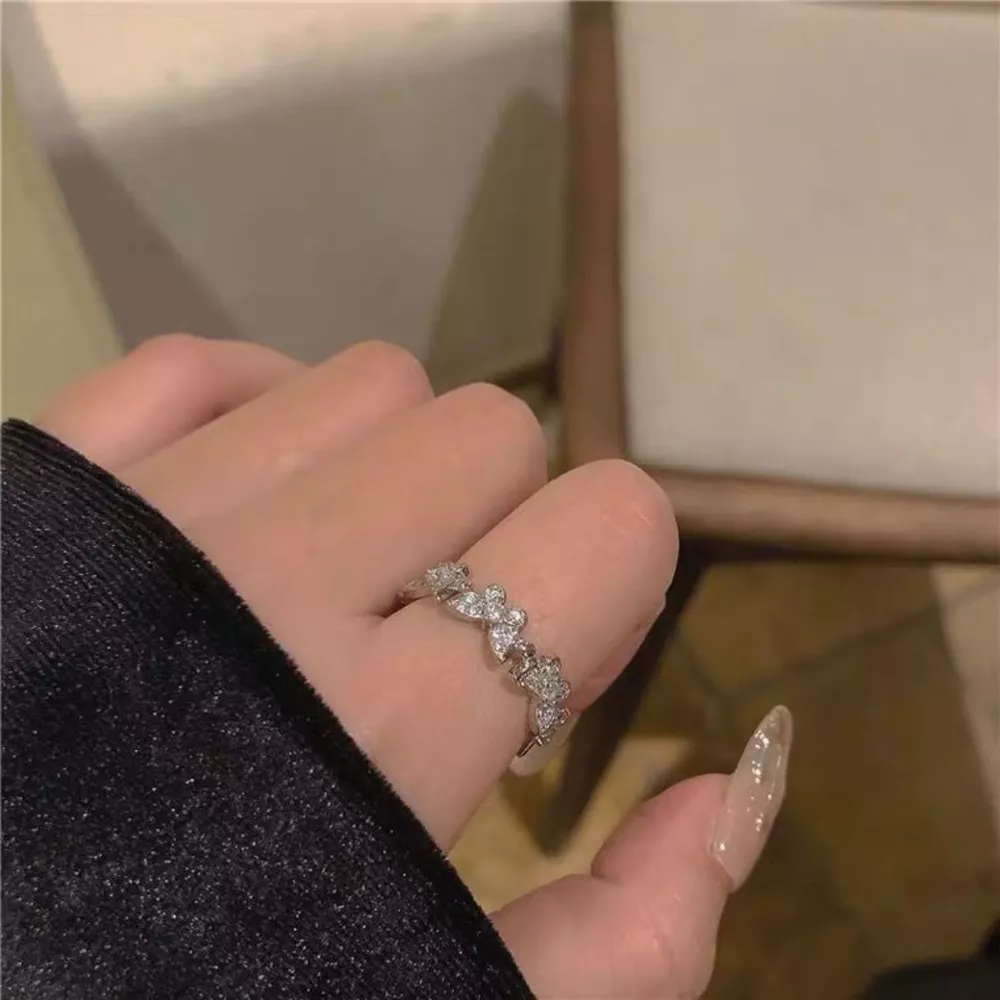 925 Sterling Silver Butterfly Open Ring, image 2