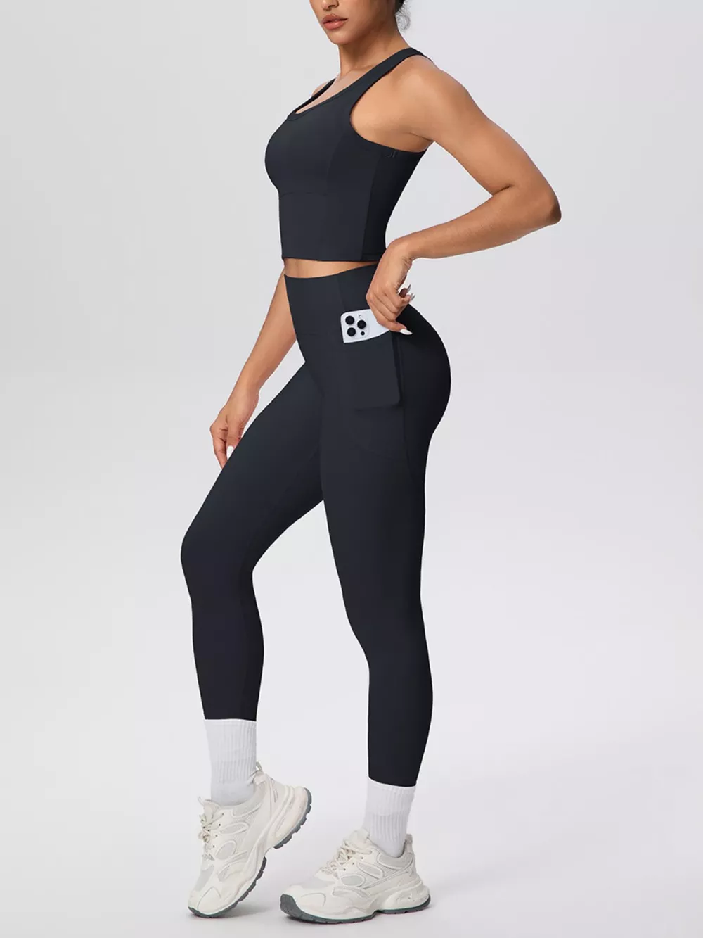 Scoop Neck Tank and High-Waisted Leggings Active Set, image 5