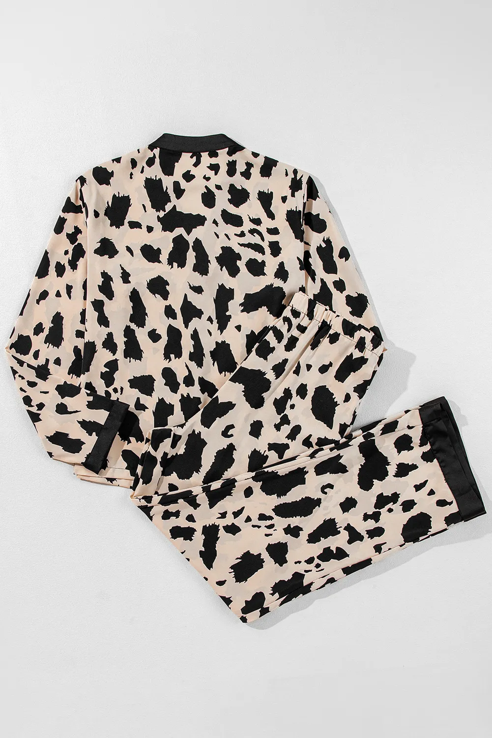 Button Up Long Sleeve Top and Pants Lounge Set, image 5