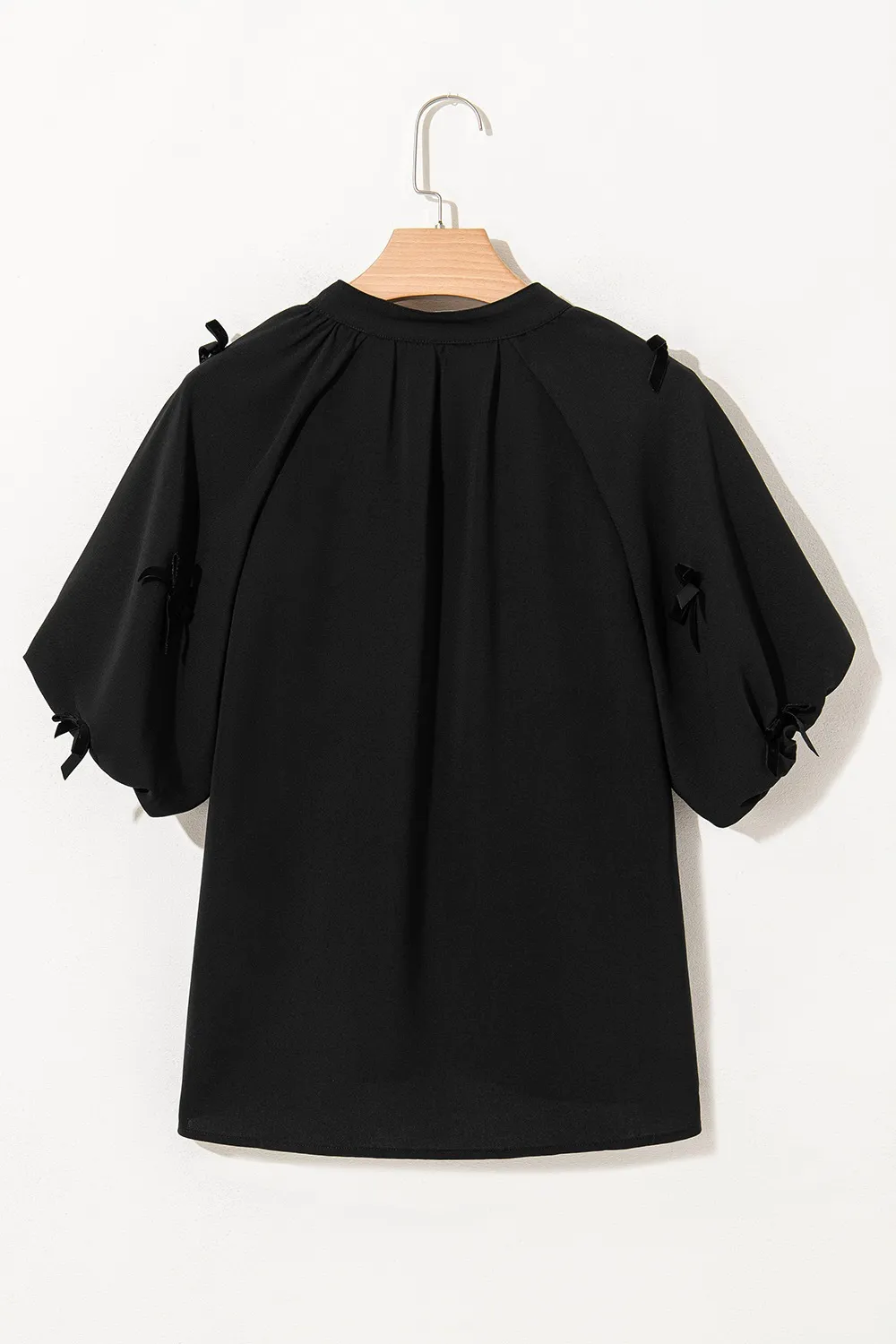 Bow Decor Puff Sleeve Blouse, image 6