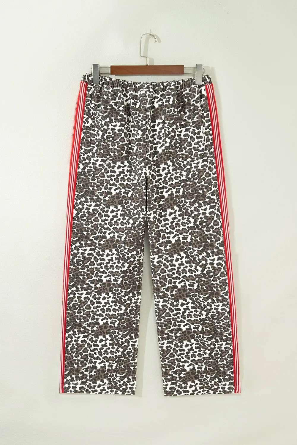 Leopard Patchwork Elastic Waist Jeans, image 7