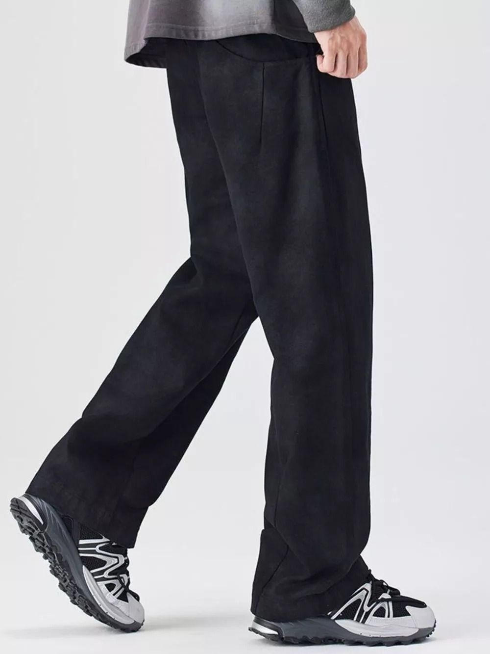 Men's Plus Size Vintage Wash Wide Leg Pants, image 4