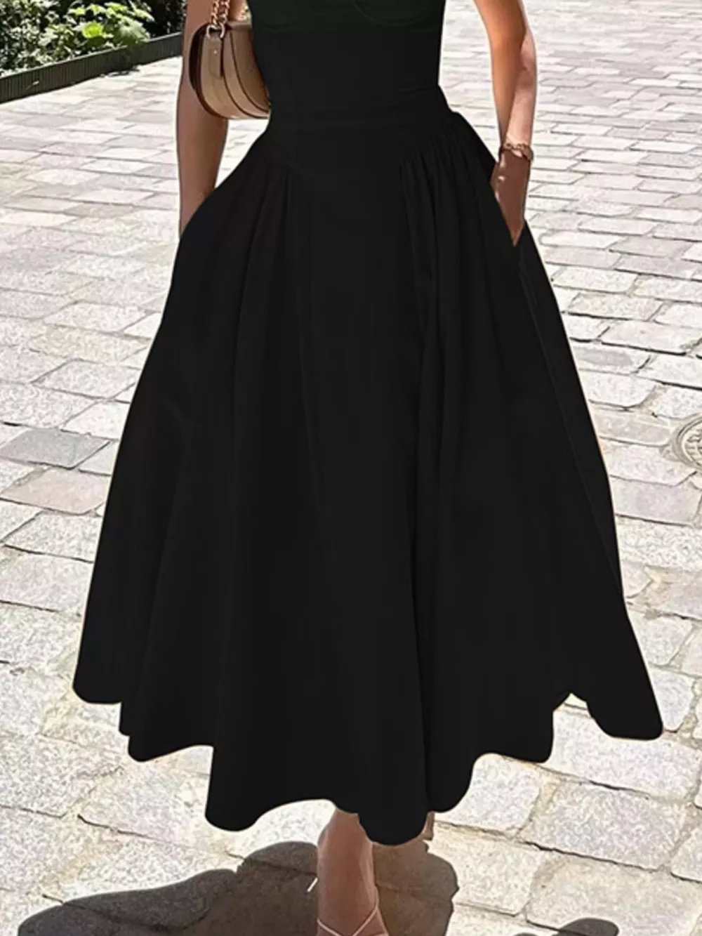 Sweetheart Neck Spaghetti Strap Midi Dress, image 23