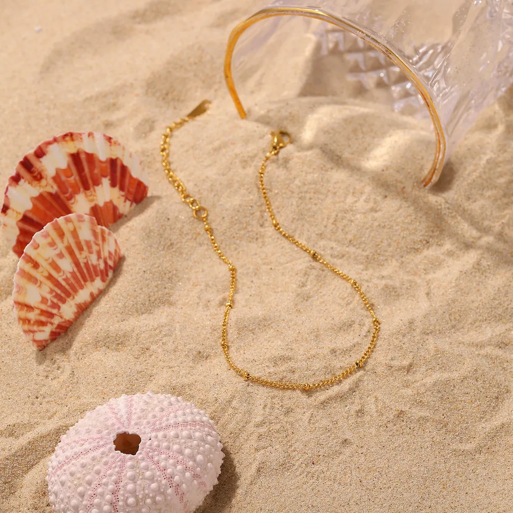 Stainless Steel Bead Anklet, image 7