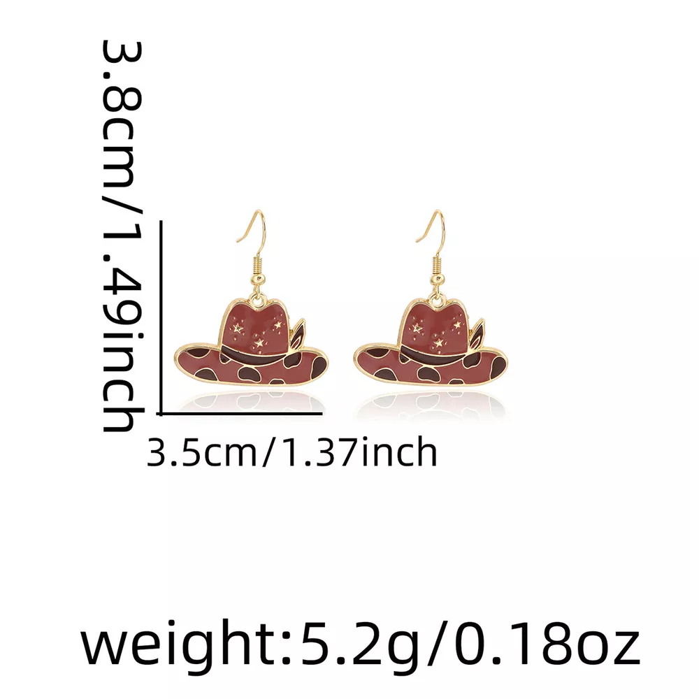Cowboy Hat & Bottle Dangle Earrings, image 4