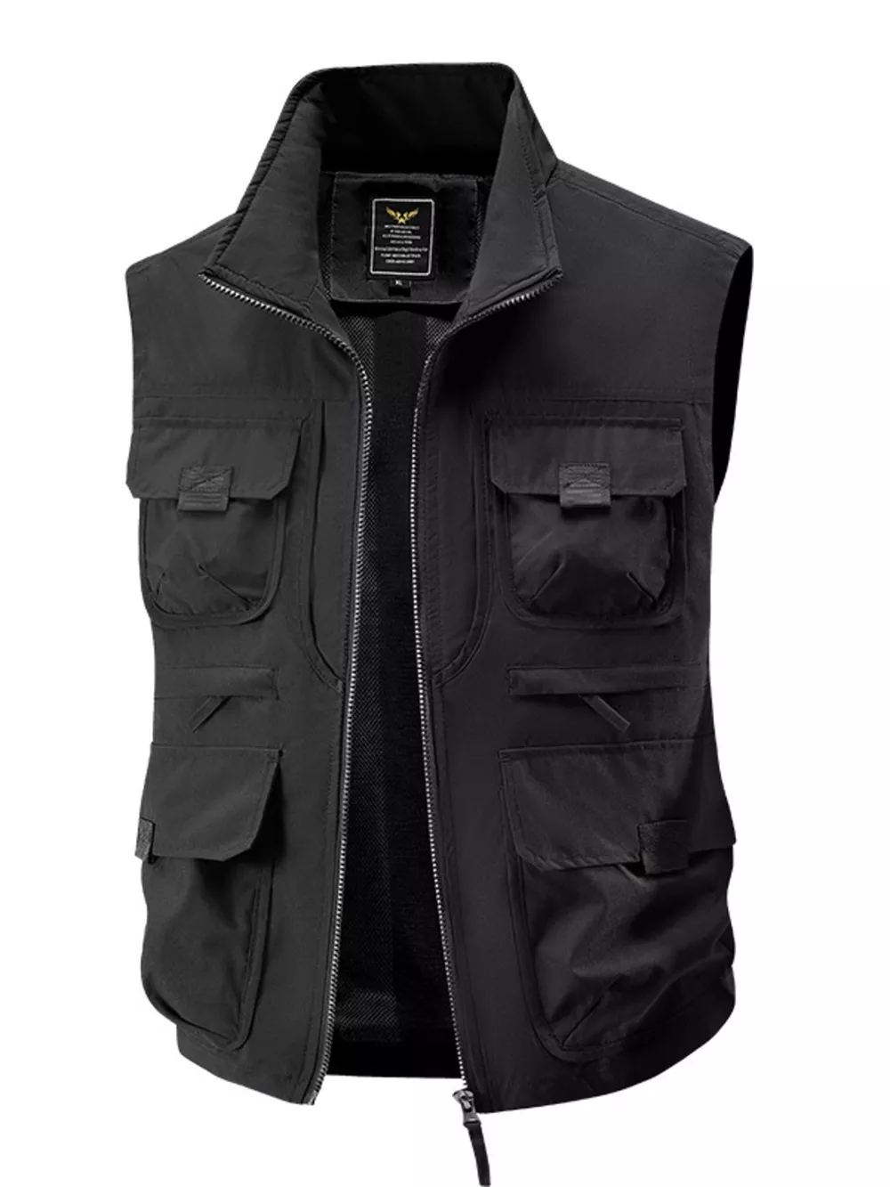 Men's Plus Size Zip Up Vest with Pockets, image 6